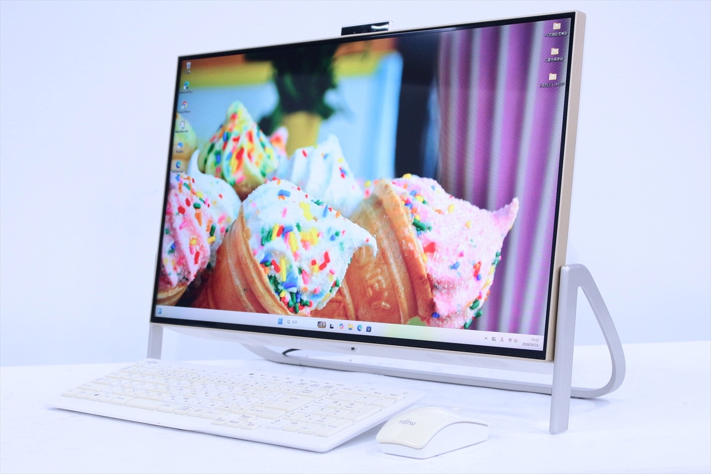 即配 良品 パワフルモデル Corei7 ESPRIMO FH77/B1 i7-7700HQ 8G 256G+1.0TB 23.8FHD DVD Office キーボード付 AAA評価