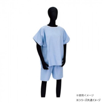 高田ベッド製作所 検診衣2P 綿100％ フリーサイズ ブルー TB-578-02