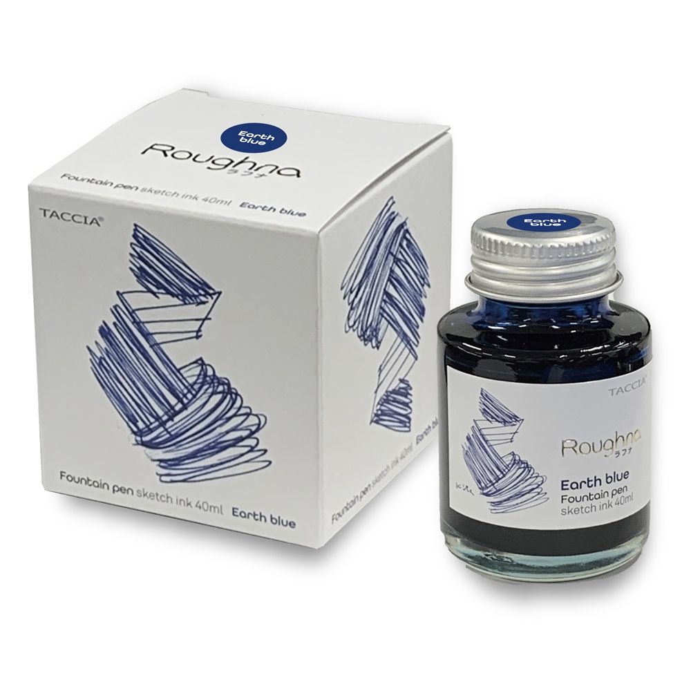 （まとめ買い）TACCIA 万年筆用インク ラフナインク 40ml アースブルー TFPI-WD43-4 [x3]