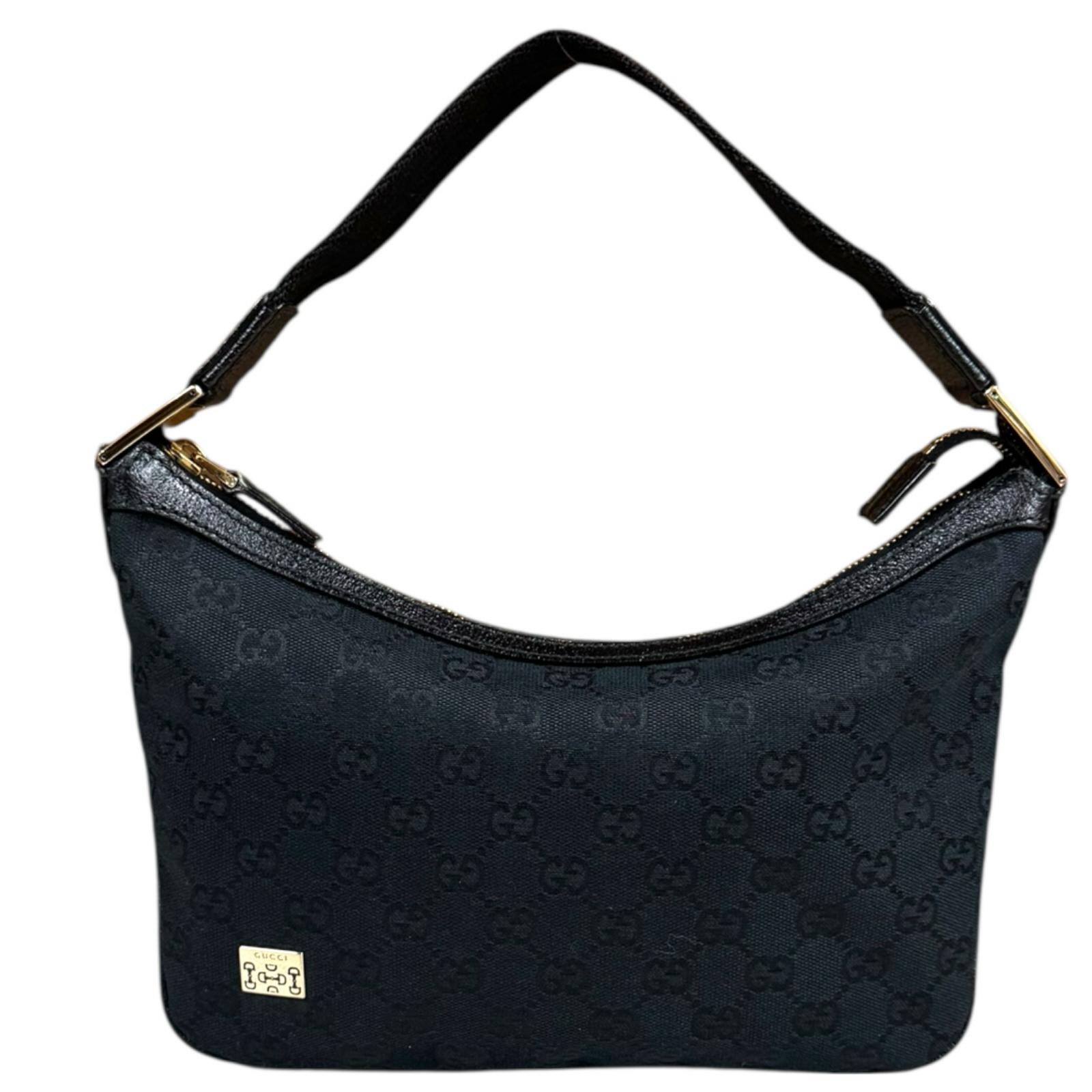 グッチ ＧＧキャンバス ハンドバッグ GGキャンバス 145812 ブラック GUCCI 中古