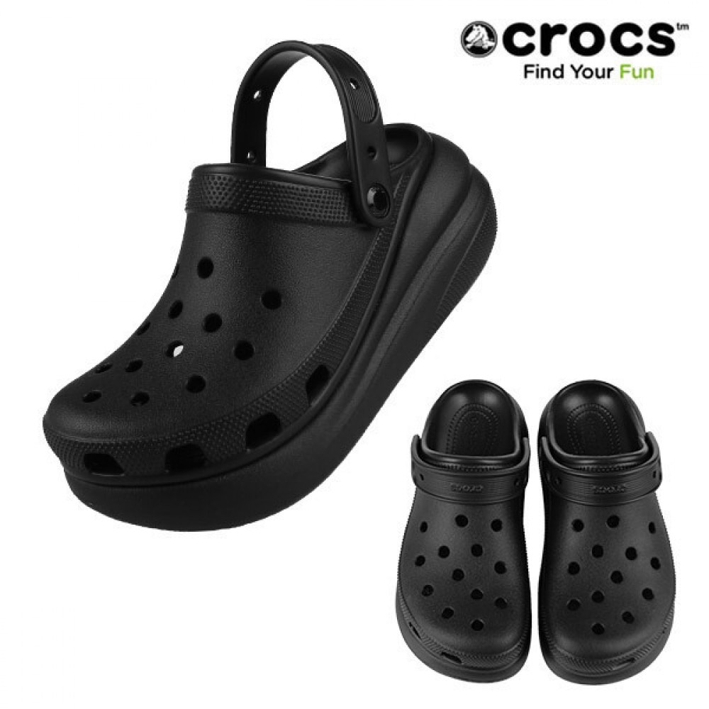 クロックス CROCS ユニセックスクラシッククラッシュクロッグ 207521-001 ブラック