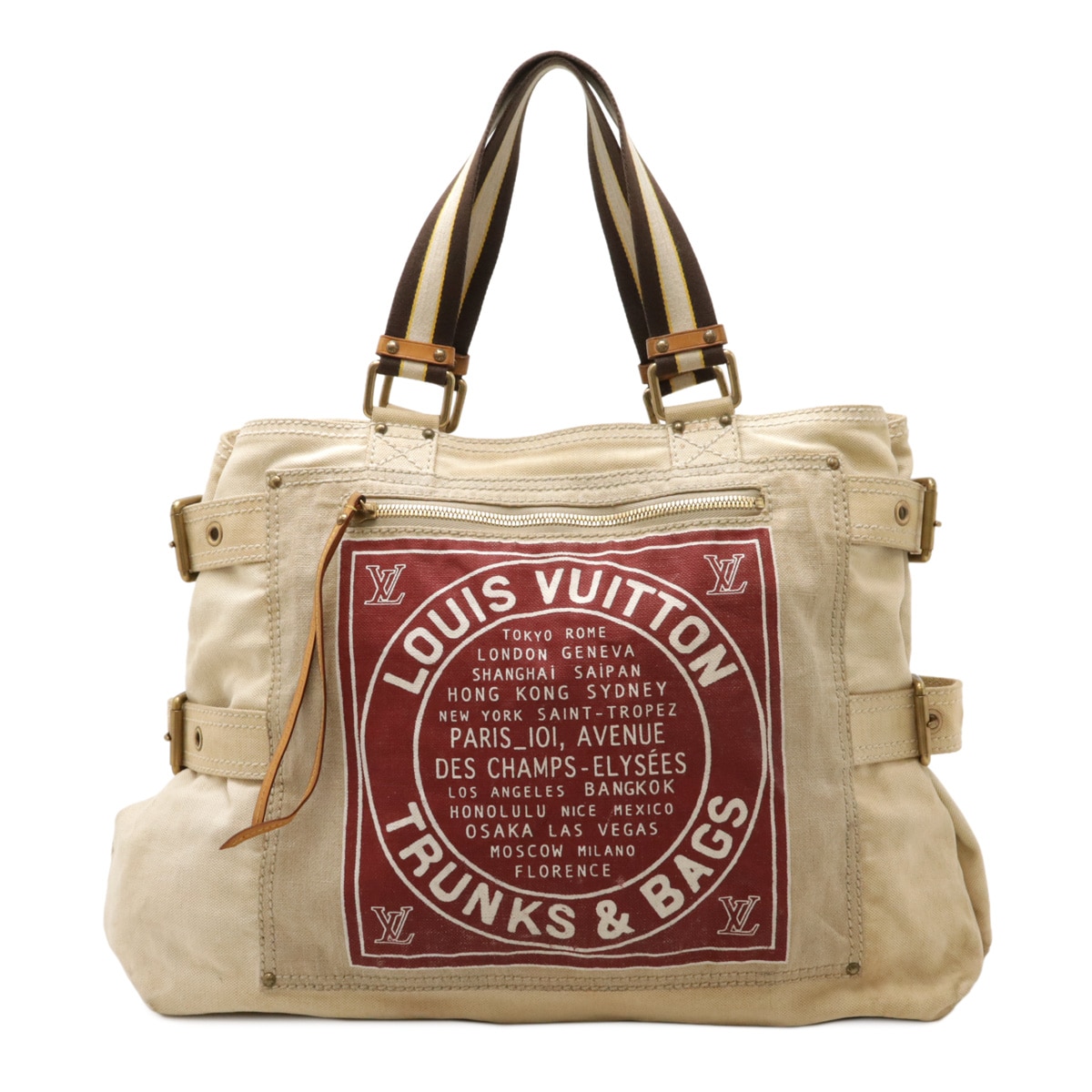 クルーズライン グローブショッパーGM トートバッグ ラージトート コットンキャンバス レッド M9511