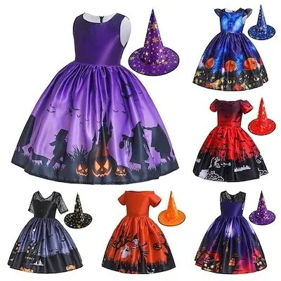 魔女 悪魔 子供ドレス 仮装 衣装 コスプレ コスチューム クリスマスコスチューム 団体服