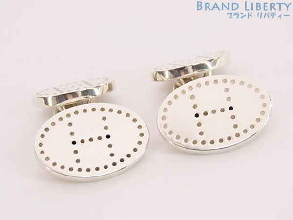 美品エルメスHリュバンエクリプスエブリンパンチングロゴカフスカフスボタンカフリンクスシルバー925AG925 26,625円