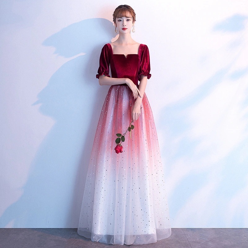 高レビューきれいプレミアムステージ半袖結婚式ミモレ丈ロング丈マキシ丈パーティドレス大きいサイズ二次会演奏会