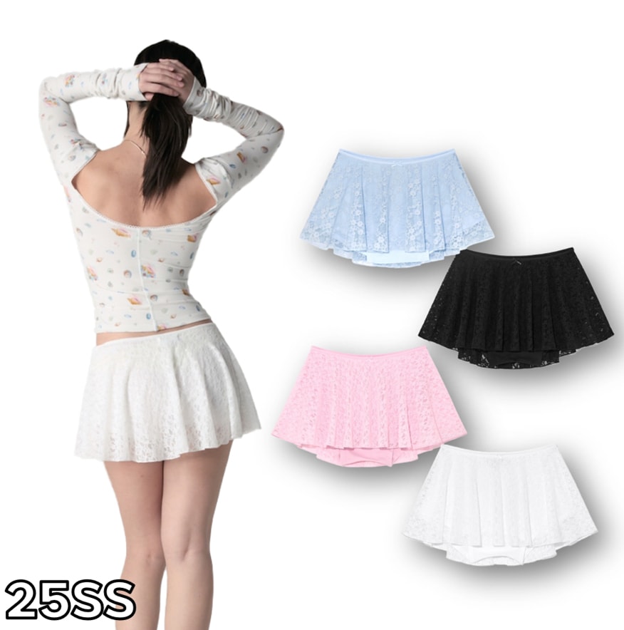 LACE BELL MINI SKIRT 10,507円