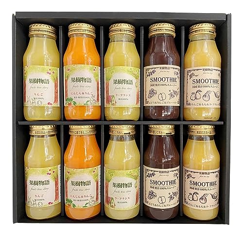 なっぷる 果樹物語 国産果汁のジュース&スムージー セットE 10本