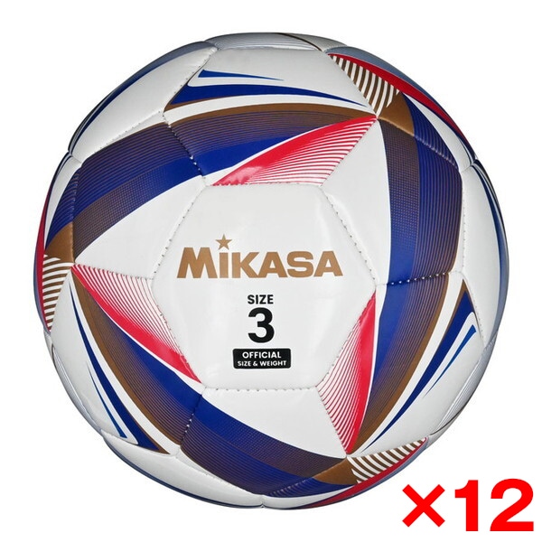 12個セット FT329D-W レジャー用サッカーボール 3号 ホワイト