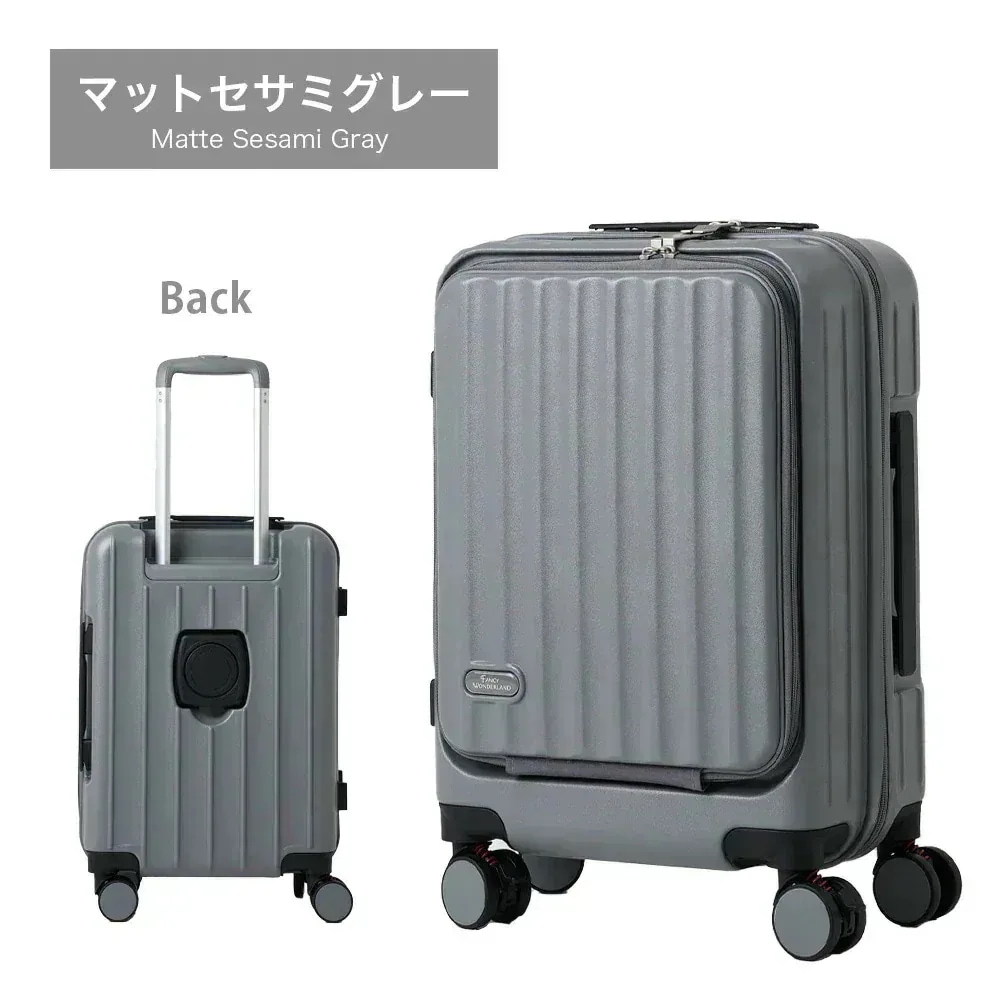 ⑩スーツケース 機内持ち込み 多機能フロントオープン キャリーケース グレー ⑩スーツケース 機内持ち込み 多機能フロントオープン キャリーケース