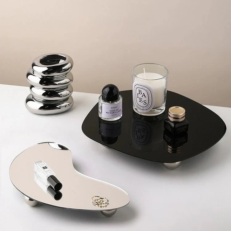 メガ割 不規則なアクリルトレジュエリー収クリアクリシルバ韓雑インテリア福袋