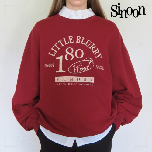 SINOON トレーナー LITTLE BLURRY SWEATSHIRT (RED)
