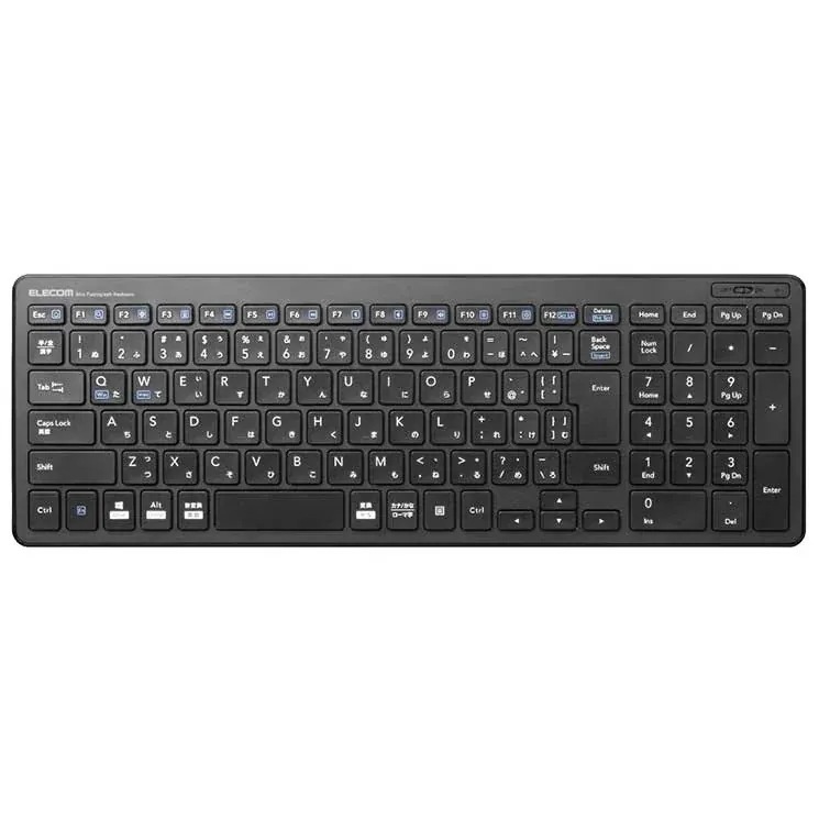 ワイヤレスキーボード 無線 パンタグラフ 薄型 コンパクト PS5 ブラック