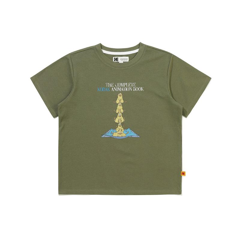 [公式] ソロナアニメーション グラフィック半袖Tシャツ キッズ KHAKI
