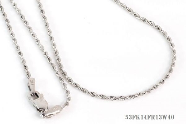 14金製 カットフレンチロープチェーン ネックレス数量限定/1.3:40(品質保