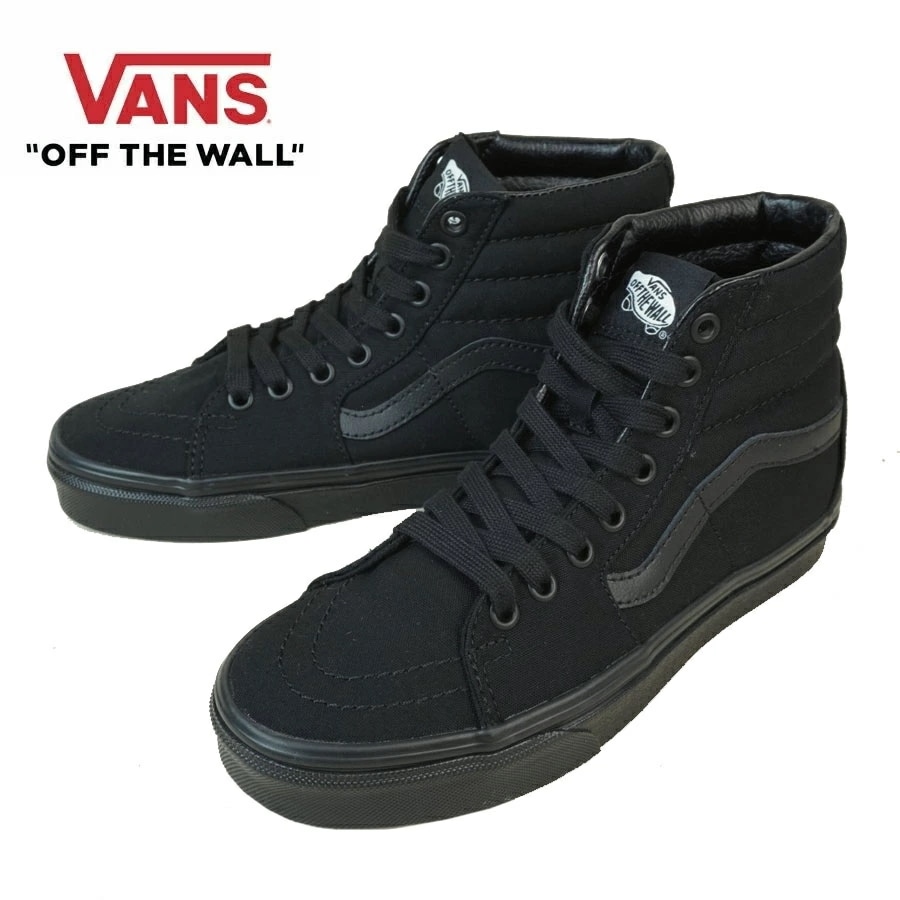 バンズ VANS ヴァンズSK8-HI CANVASスケートハイ スケーターハイ キャンバスBLACK BLACK BLACK ブラック ブラック ブラックハイ