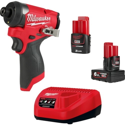 [正規店 最長3年保証] [ツールボックス付] M12 FUEL インパクトドライバー 6.0Ah&3.0Ah キット 【バッテリー充電器ボックス付き】 M12 FID2-632X