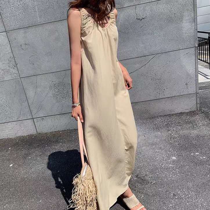 キャミワンピース ン素材トップス セミロング 着痩せ 日韓 花柄 シフォン ンワンピース2wayワンピース ワンピースフィルムレッド 4,894円