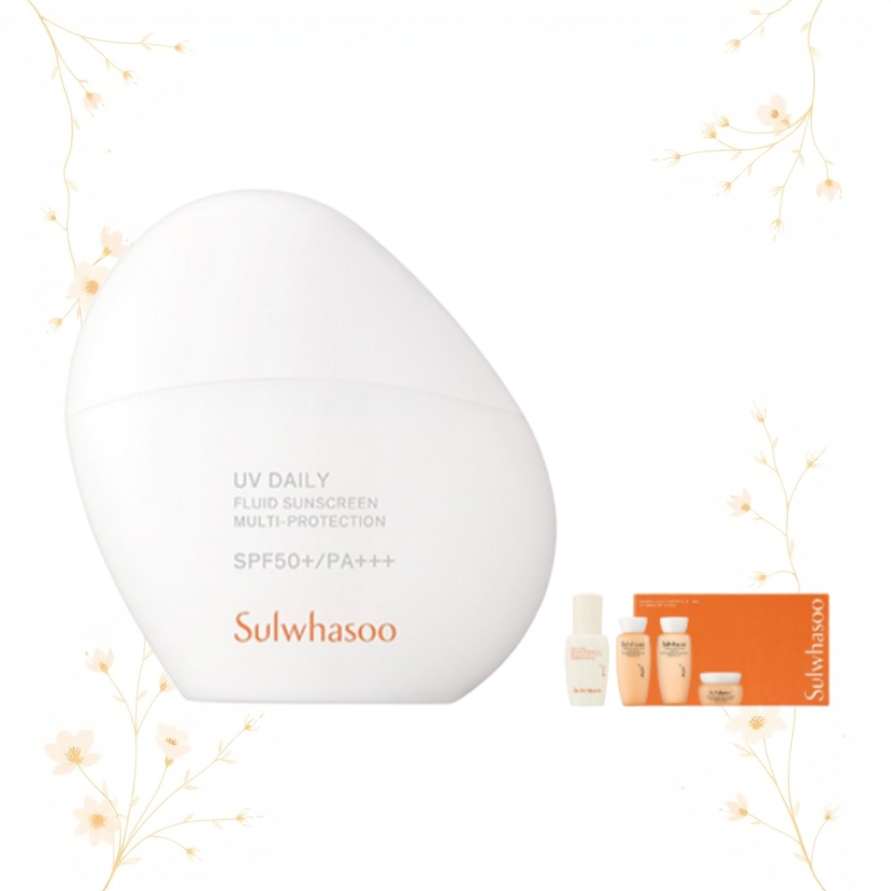 桑白フルイド SPF50+ PA+++ 50ml 1本（＋デイリー4種キット付き）