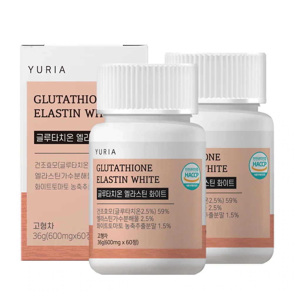 グルタチオン エラスチン ホワイト 600mg / 60粒 x 2ea