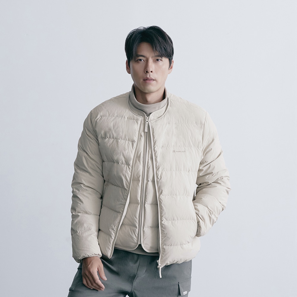 【ヒョンビン着用】ランド軽量ダウンジャケット ライトベージュ
