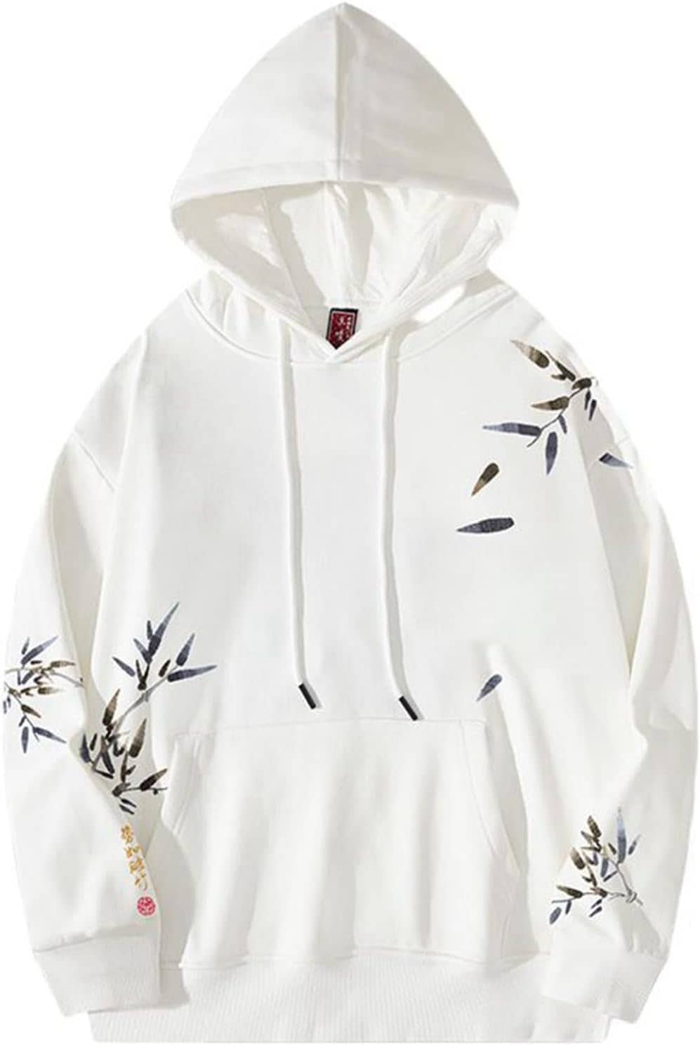 パーカー メンズ プルオーバー フード付きパーカー おしゃれ 竹刺繍 大きいサイズ 春秋冬 厚手 暖かい 保温 防風 防寒 ストリート カジュアル スポーツ