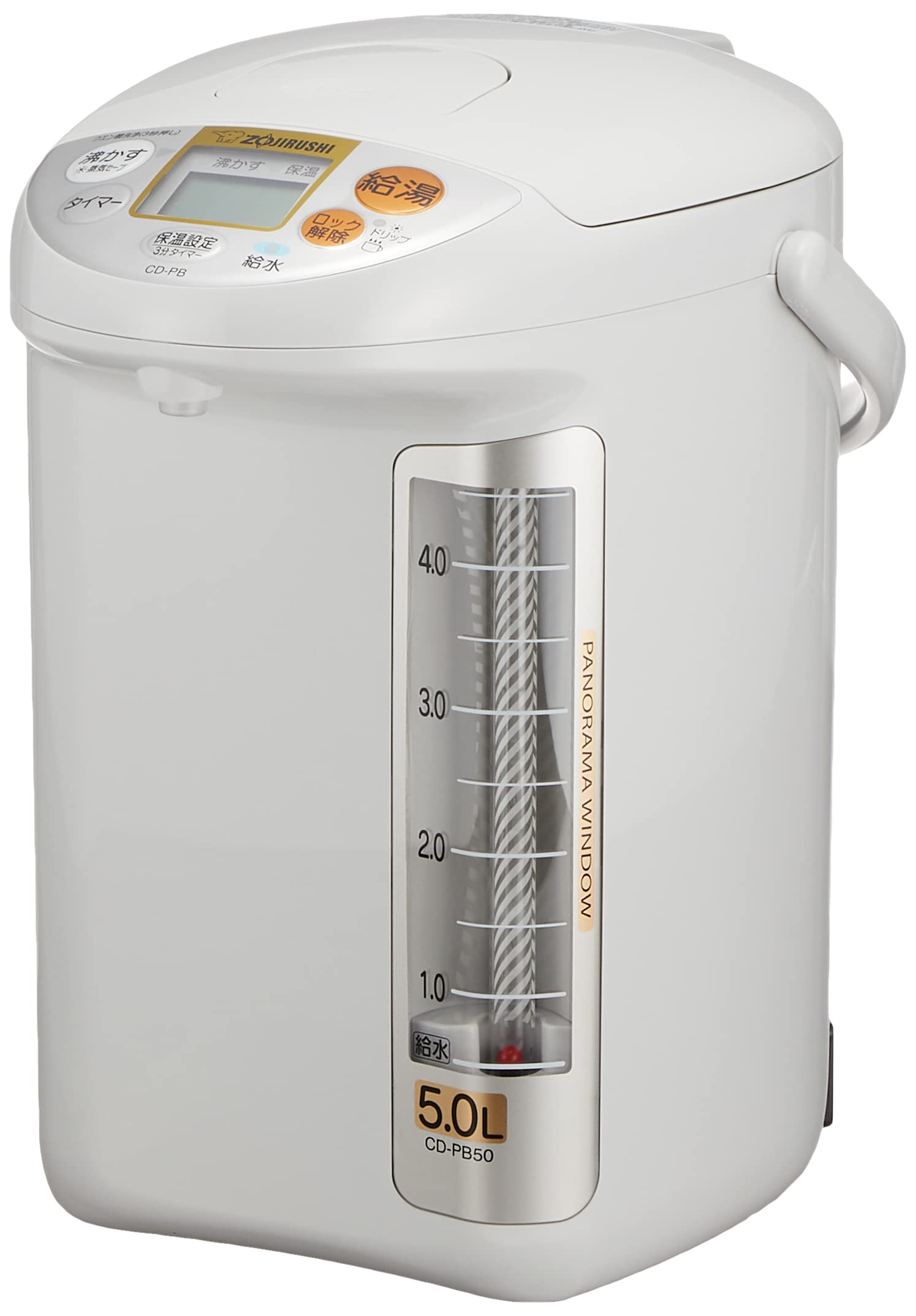 象印マホービン 電気ポット 大容量 5.0L 優湯生 標準タイプ タイマー機能 省エネ設計 グレー CD-PB50AM-HA