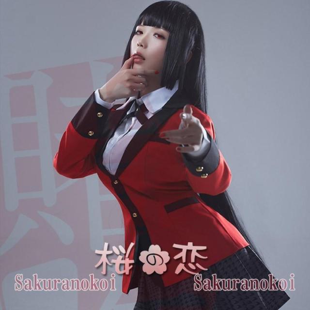 蛇喰夢子賭ケグルイ学園祭文化祭コスプレ衣装靴ブーツウィッグ道具コスチュームcosplayパーティーイベントuw442