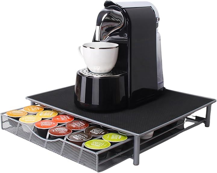 Dolce Gusto専用 カプセルホルダー 収納 ラック 引き出し式 36カプセル用(シルバー)