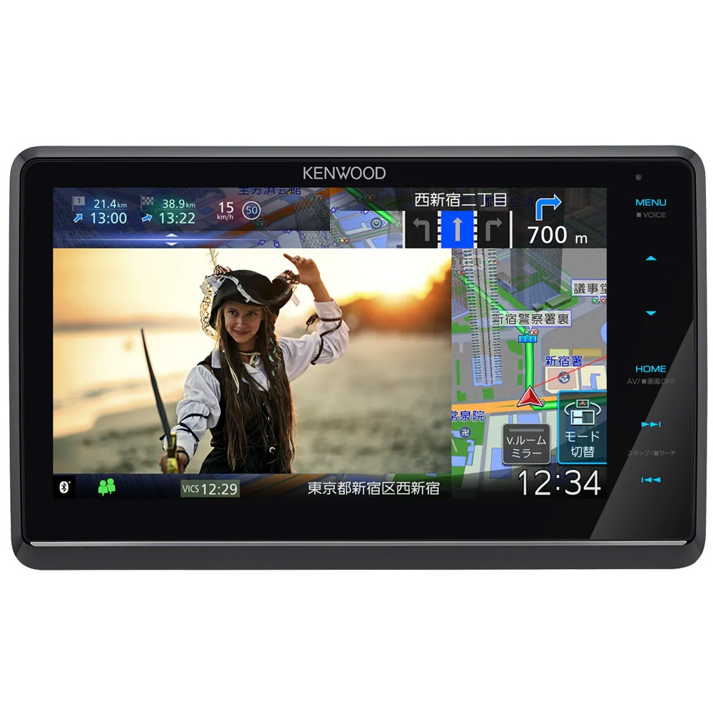 ケンウッド 地上デジタルTVチューナー/Bluetooth 内蔵 DVD/USB/SD AVナビゲーション8V型フローティングモデル ハイレゾ対応/専用ドライブレコーダー連携 MDVS811HDF