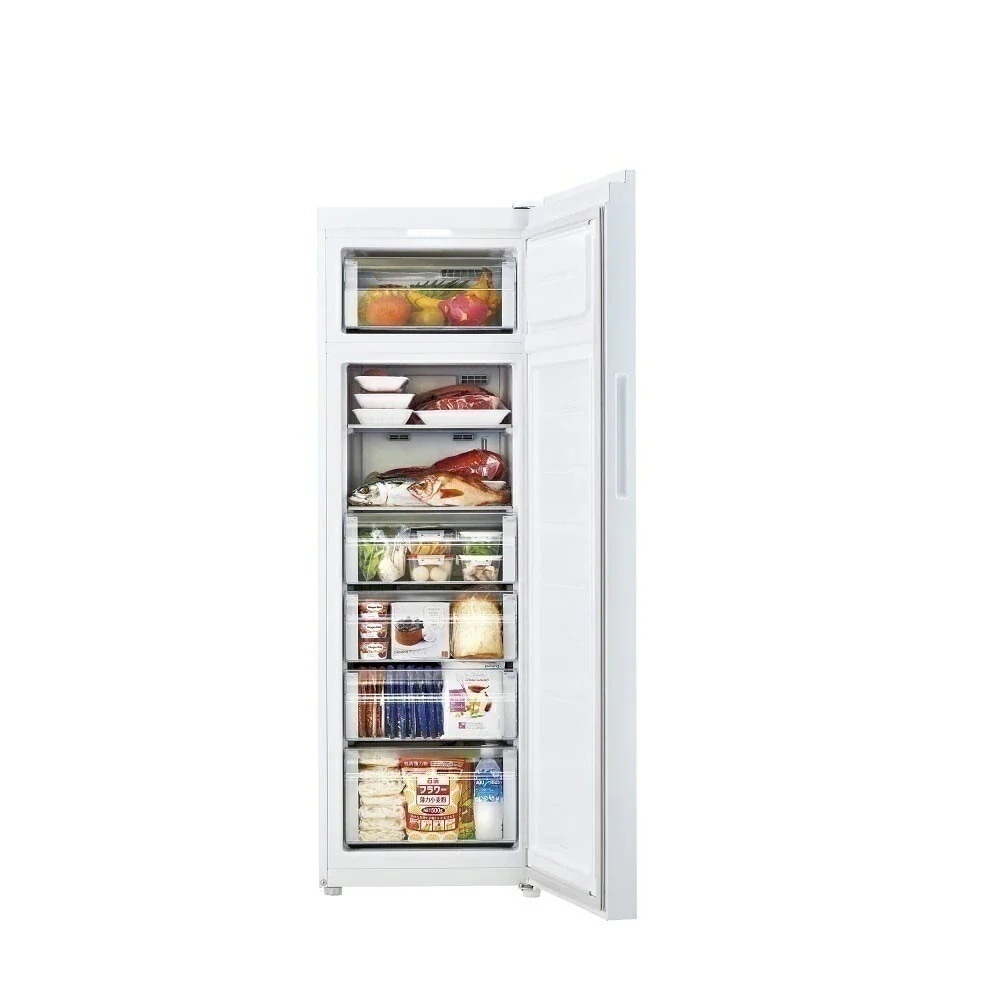 設置取付無し 前開き式冷凍庫 ファン式 168L JF-NUF168B 冷凍庫 白 前開き スリム シンプル 多機能 急冷凍 ファミリー