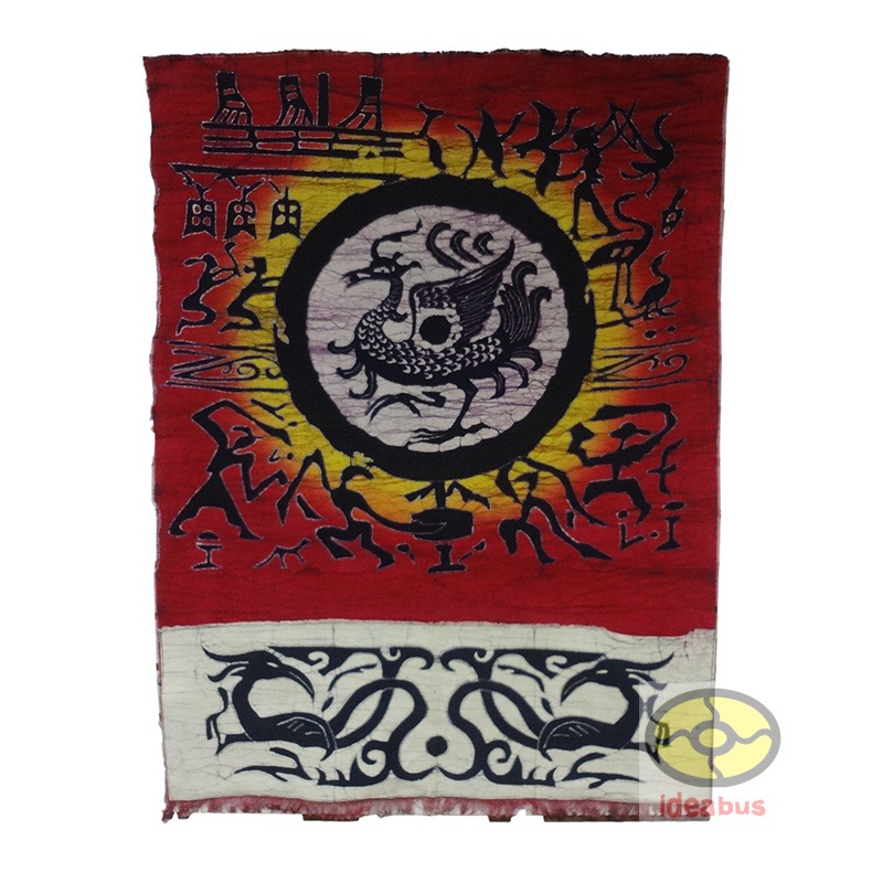 FolkArt Wall Decor Hanging Batik Tapestry Ancient Chinese South Guardian God:Vermilion Bird 110x83cm