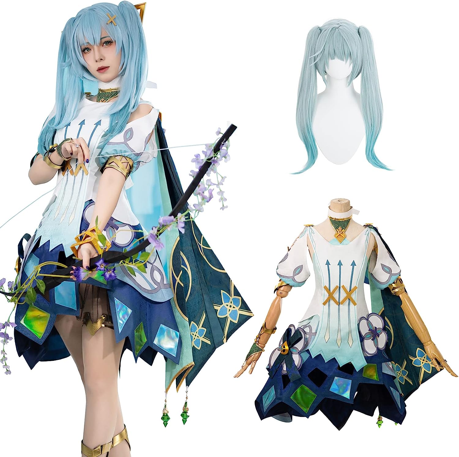 コスプレ衣原神ファルザンコスプレウィッグ付きイベントパーティー変演出服クリスマスパーティー30%までに制限