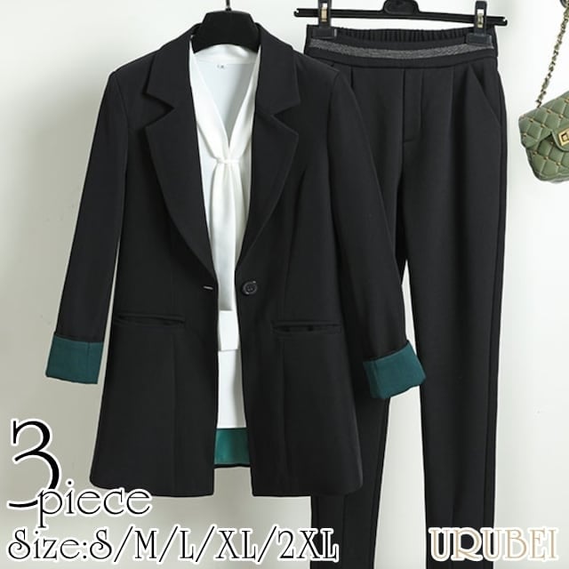 パンツドレス レディース セットアップ カジュアル 入学式 ママスーツ かっこいい 全3色