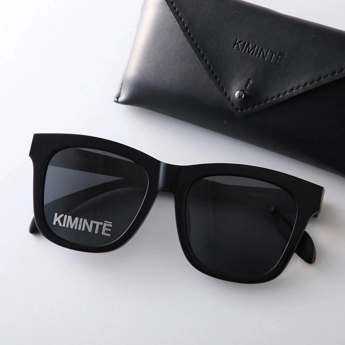 KIMHEKIM キムヘキム サングラス KHK-SG031 レディース ウェリントン型 セルフレーム フルリム ロゴ アイウェア BK