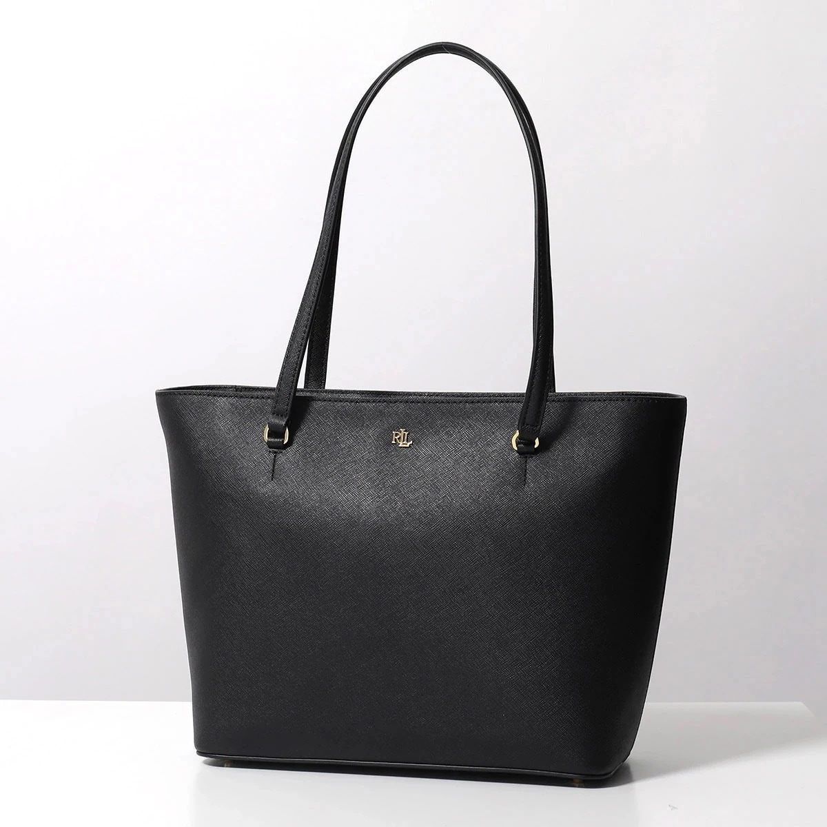 Lauren Ralph Lauren ローレンラルフローレン トートバッグ KARLY SHPPER カーリー ショッパー 431924351 レディース レザー ロゴ 鞄 001/BLACK