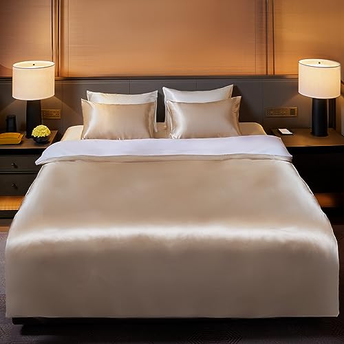 Utukky シルク掛け布団カバー シルク布団カバー 210×230cm 100%天然シルク 掛けふとんカバー 寝具カバー 保湿・保温性 洗える 肌に優しい 寝癖軽減 静電気防止 丸洗い可能 オールシ