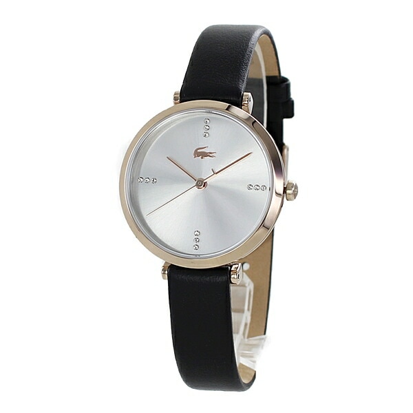 かわいい ラコステ 腕時計 手表 オシャレ ブランド 時計 レディース 女性 母親 ギフト ブラック レザーベルト 誕生日 社会人贈り物 LACOSTE 革 ポイント消化