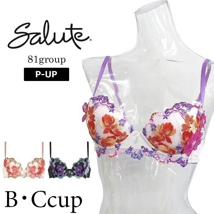 ワコール Wacoal salute (Bカップ Cカップ) 81グループ 一途な思いが交差する青春ストーリー 3/4カップブラジャー P-UP ゴージャス セクシー BTJ481 【P】