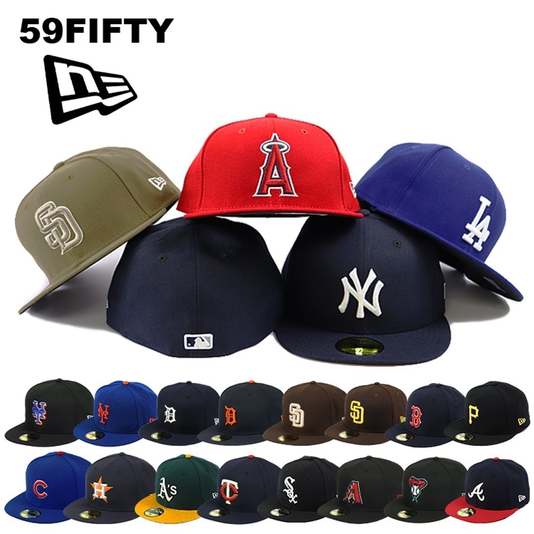 キャップ 59FIFTY MLB メジャーリーグ オーセンティック 公式モデル ベースボールキャップ LA NY ヤンキース ドジャース アスレチックス パドレス アストロズ