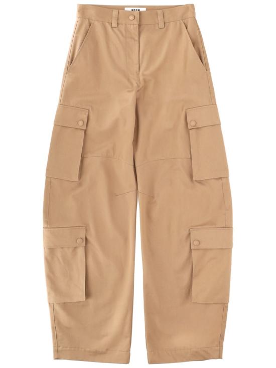 MSGM Women Straight Pants 3941MDP07X 25762923 BEIGE