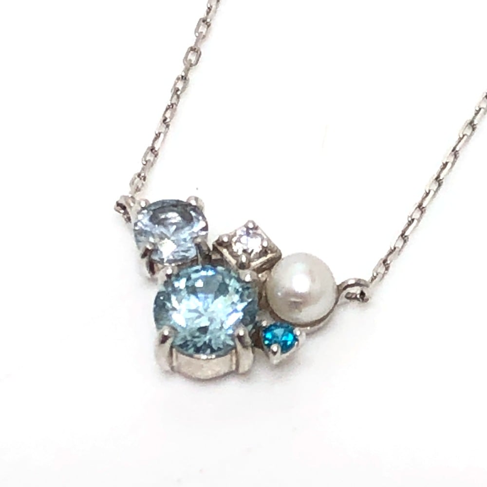 4℃ ヨンドシー ネックレス 152426223201 マルチビジュー ジュエリー アクセサリー K10WG K10WG シルバー