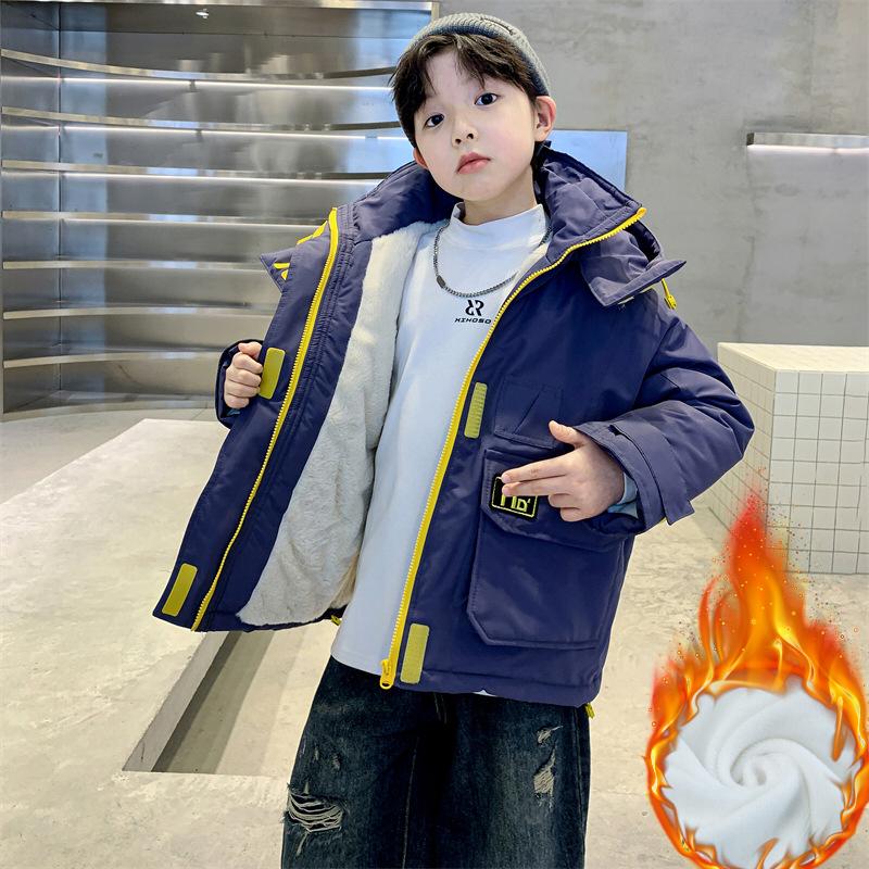 ダウンコート 子供 コート キッズ ダウンジャケット 男の子 オーバー フード付き ジャケット 可愛い オシャレ 厚手 防寒 冬 パープル