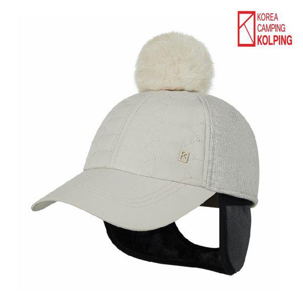 冬の女性用 取り外し可能 ファーポンポン付きイヤーフラップキャップ帽子