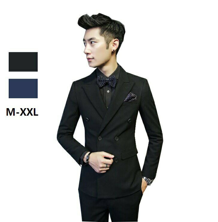 入学式カッコイイ紳士用2030403ピーススーツメンズ上下セットセlットアップ二次会花婿の介添え　通勤OL結婚式卒業式3点セットジャケット+パンツ+ベストダブルボタンスーツ男性司会舞台カジュアル男性