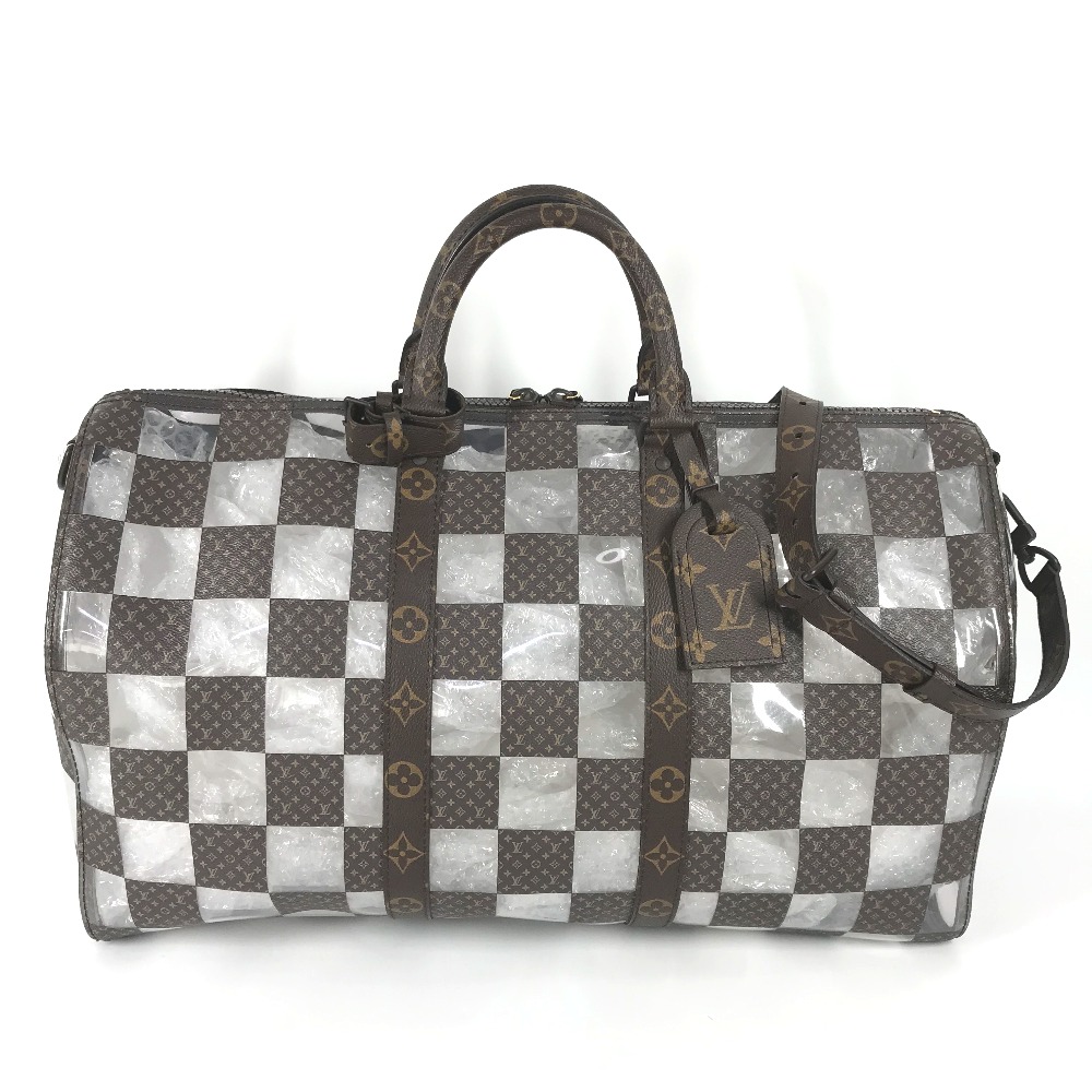 ボストンバッグ M20864 キーポル バンドリエール 50 モノグラム チェス カバン 2WAYバッグ ショルダーバッグ 肩掛け 旅行バッグ モノグラムキャンバス ブラウン