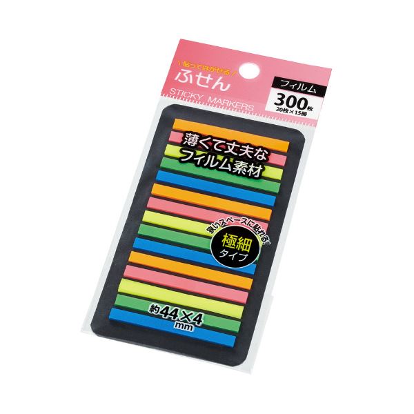 （まとめ）ハピラ フィルムふせん 極細 P135（x100セット）