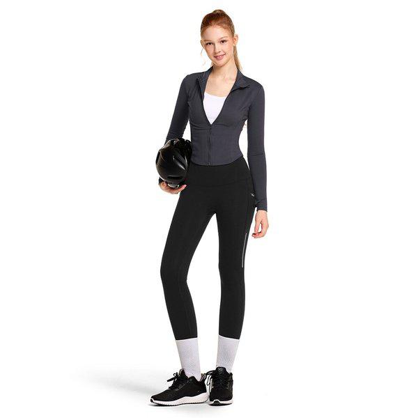 女性起毛レギンス ハイウエスト サイクル ポケット ロングパンツ