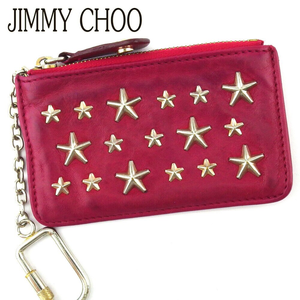 コインケース キーケース スタースタッズ レディース ピンク シルバー ゴールド 中古