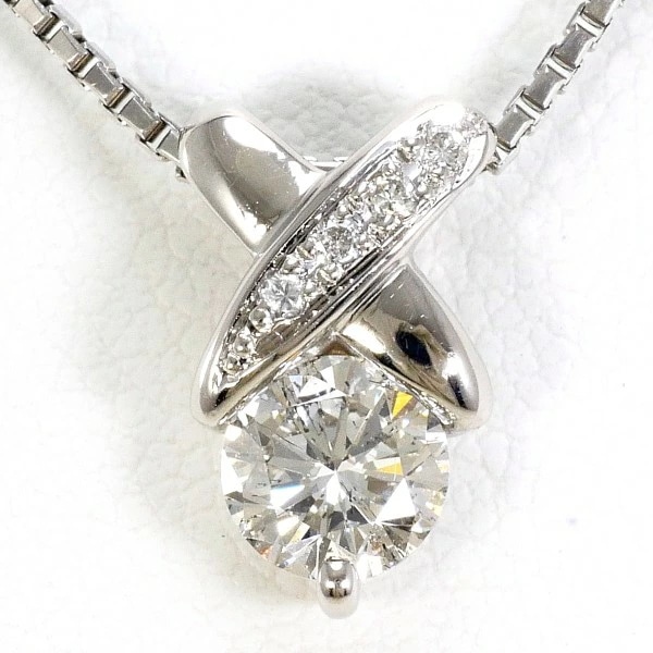 PT900 プラチナ ネックレス ダイヤ 0.539 0.03 鑑定書 ジュエリー 中古