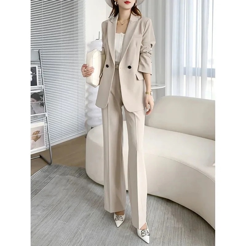 韓作気質高級感おしゃれカジュアルゆったりスーツワイドパンツ二点セットタンクトップ着痩せスーツセットアッ卒業式ママスーツセットアップ涼しく楽ちんセットアッ